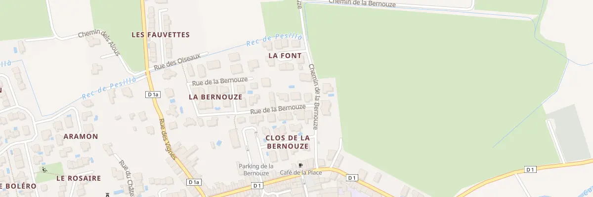 Plan du 2 Rue de la Bernouze à Villeneuve-la-Rivière