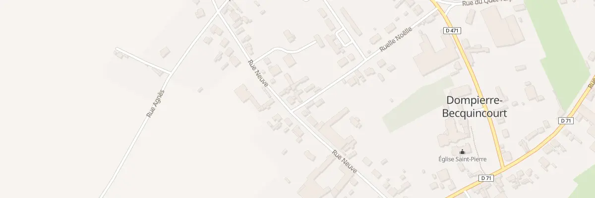 Plan du 22 Rue Neuve à Dompierre-Becquincourt