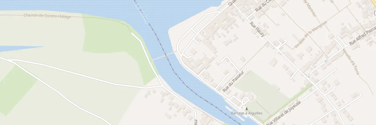 Plan du Quai du Loing à Saint-Mammès
