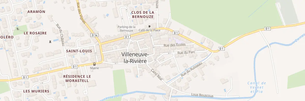 Plan du 14 Rue du 14 Juillet à Villeneuve-la-Rivière