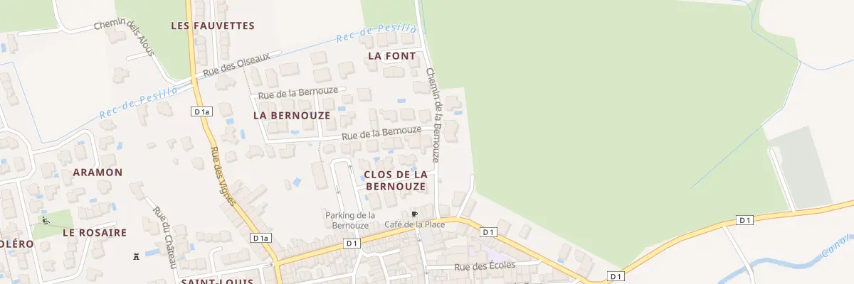 Plan du 1 Rue de la Bernouze à Villeneuve-la-Rivière