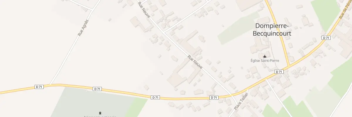 Plan du 9 Rue Neuve à Dompierre-Becquincourt
