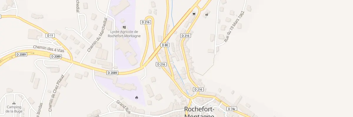 Plan du 5190A Rue de la Carderie à Rochefort-Montagne