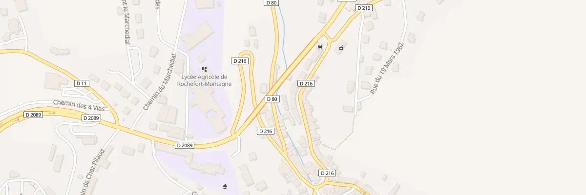 Plan du 5182 Rte de Clermont à Rochefort-Montagne
