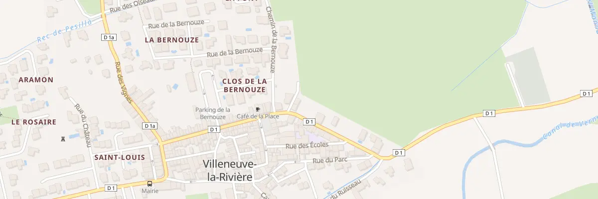 Plan du 2 Rue de la Fontaine à Villeneuve-la-Rivière