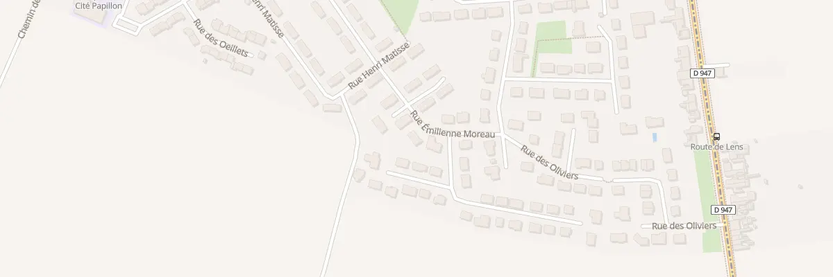 Plan du 1 Rue Émilienne Moreau à Haisnes