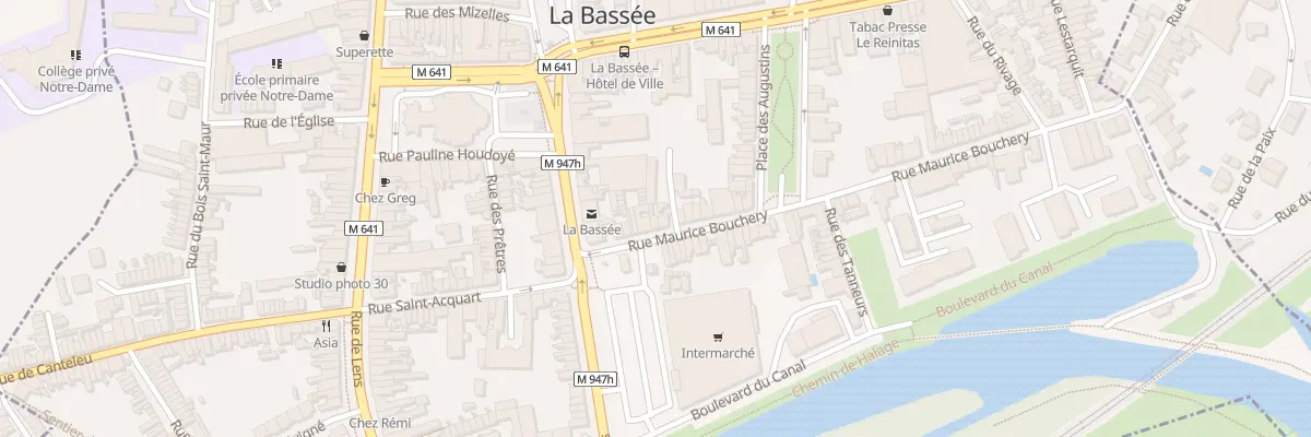 Plan du 9 Rue Maurice Bouchery à La Bassée