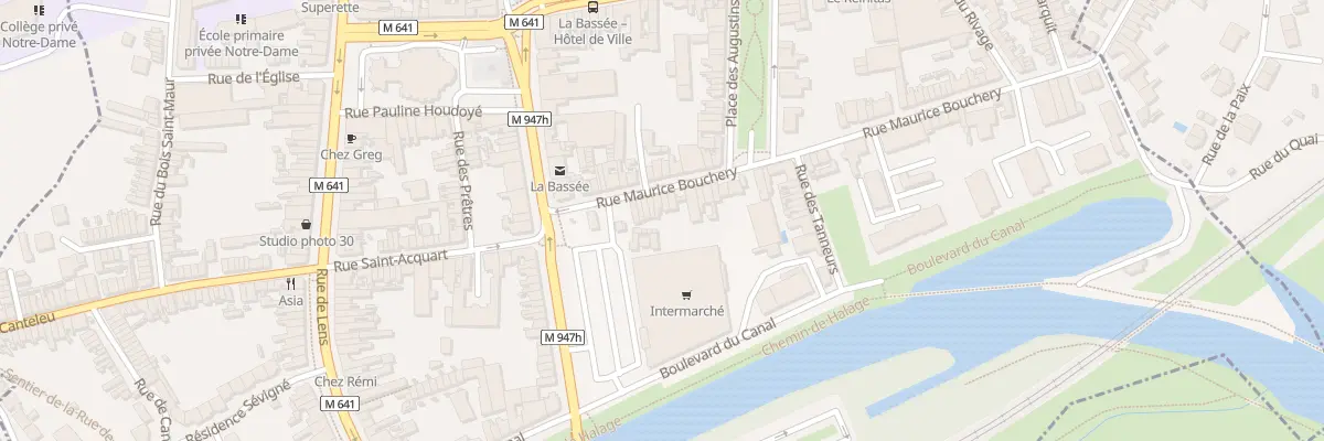 Plan du 20 Rue Maurice Bouchery à La Bassée