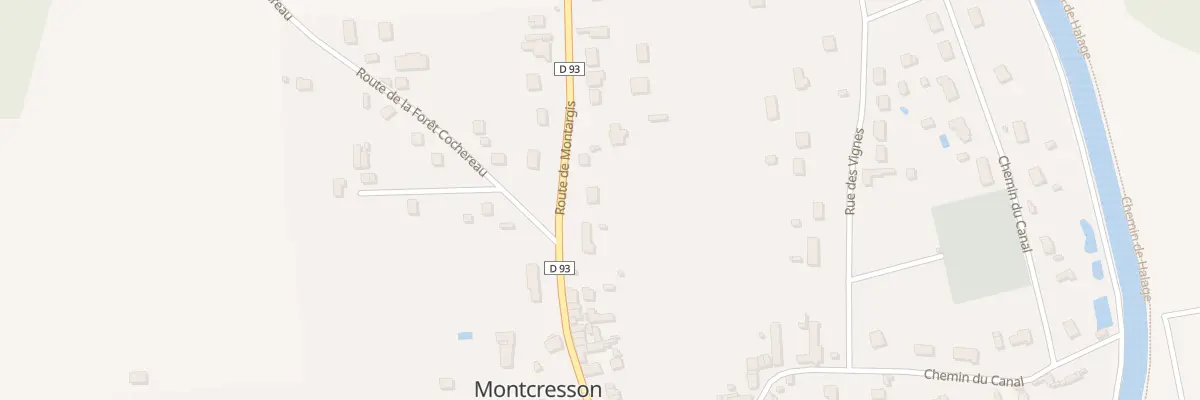 Plan du 46 Rte de Montargis à Montcresson