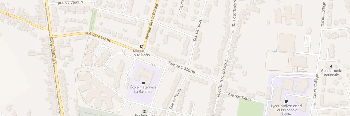 Plan du 14 Rue de la Marne à La Bassée