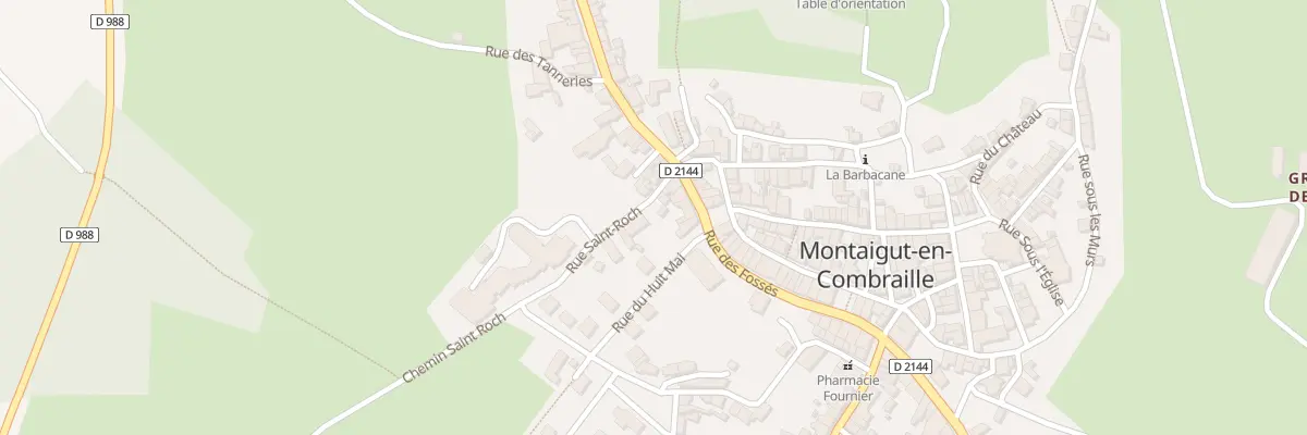 Plan du 5 Rue Saint Roch à Montaigut-en-Combraille