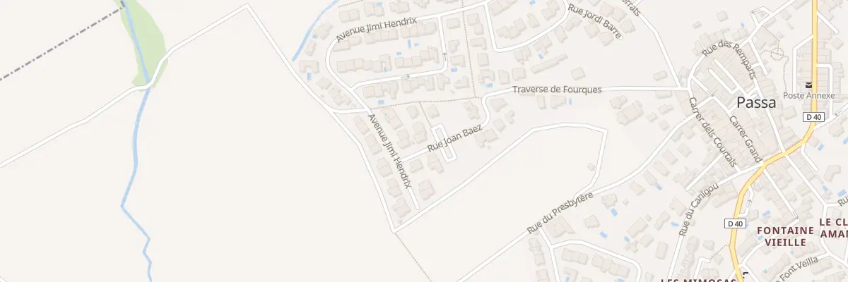 Plan du 2 Rue Joan Baez à Passa