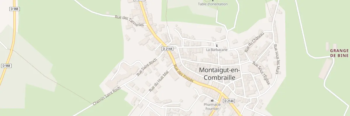 Plan du 7 Rue des Fossés à Montaigut-en-Combraille