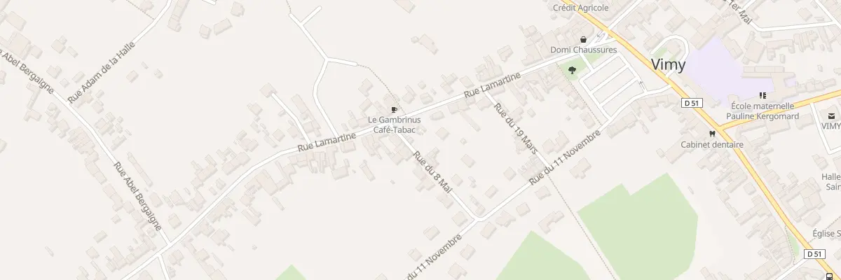 Plan du 16 Rue Lamartine à Vimy