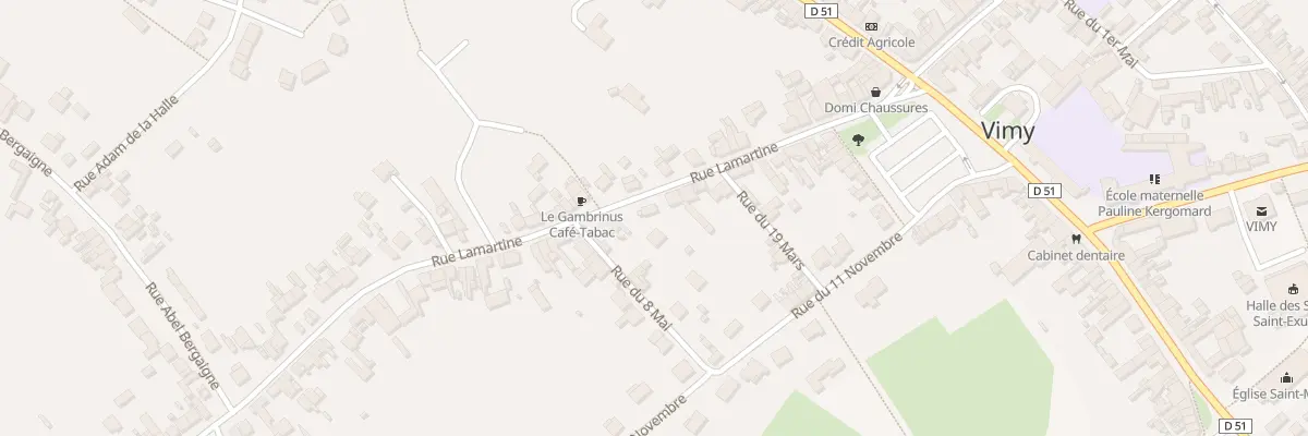 Plan du 12 Rue Lamartine à Vimy