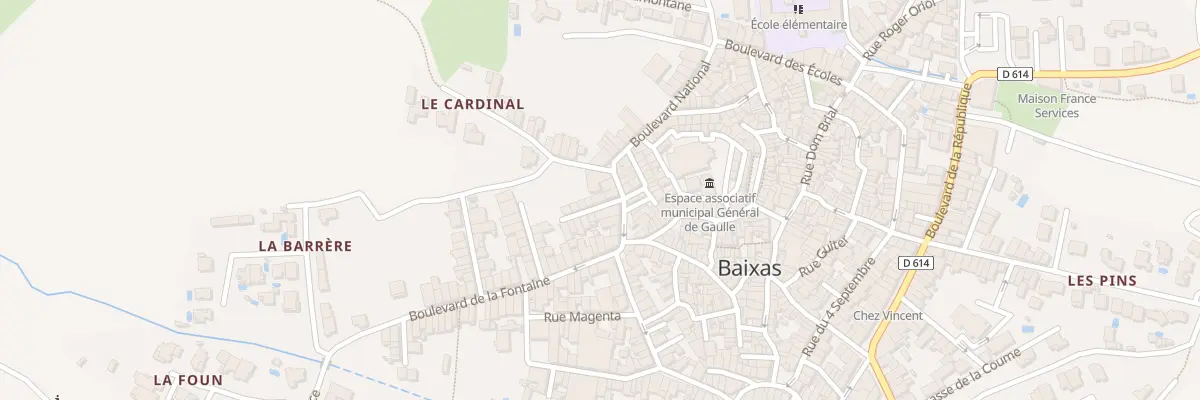Plan du 2 Rue Nationale à Baixas