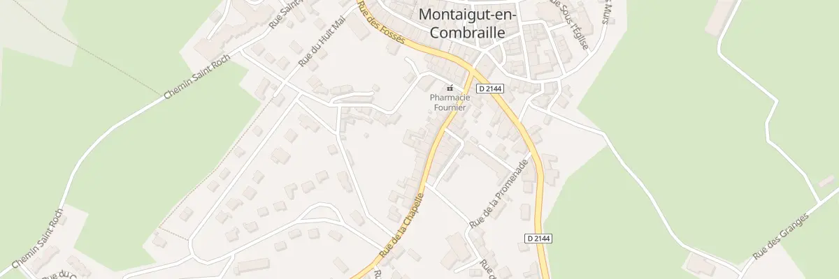 Plan du 20 Rue de la Chapelle à Montaigut-en-Combraille