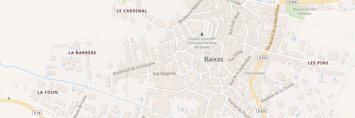 Plan du 1 Rue Voltaire à Baixas