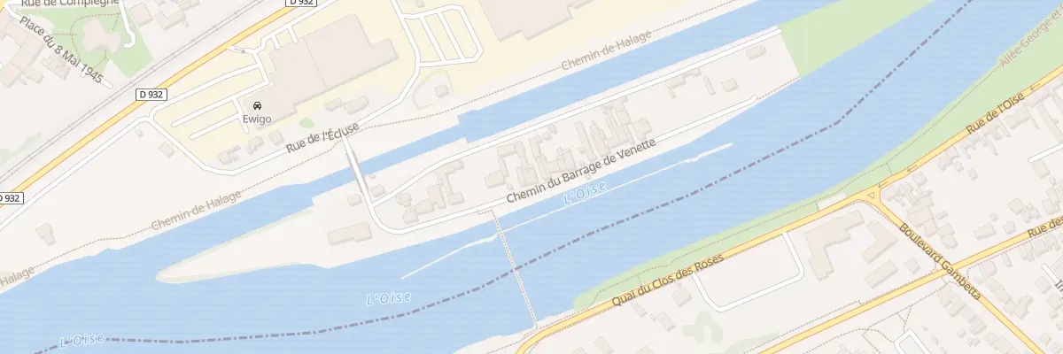 Plan du 167 Vc Barrage de Venette à Venette