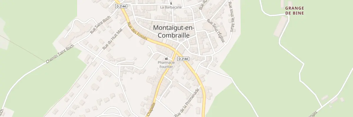 Plan du 3 Rue de la Chapelle à Montaigut-en-Combraille