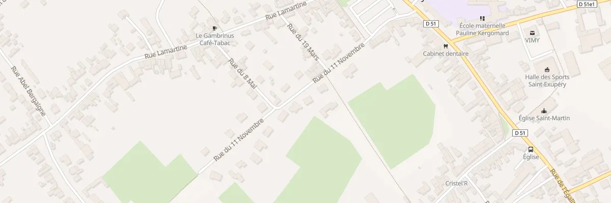 Plan du 5010 Rue du 11 Novembre à Vimy