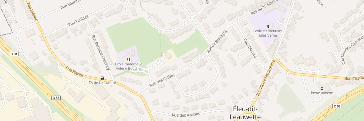 Plan du 28 Rue de Bretagne à Éleu-dit-Leauwette