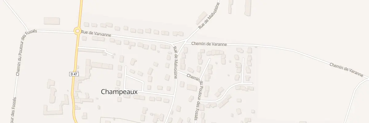 Plan du 12 Rue de Malvoisine à Champeaux