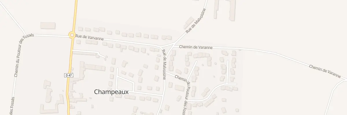 Plan du 14 Rue de Malvoisine à Champeaux