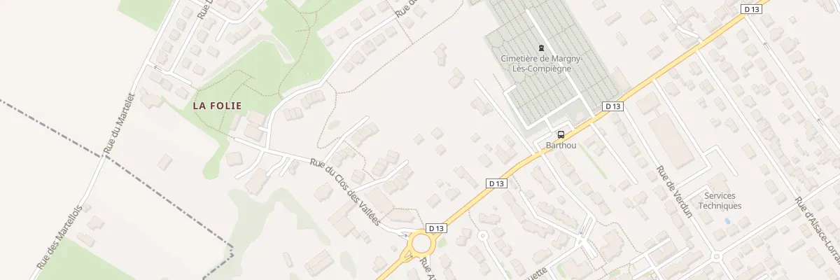 Plan du 592 Rue Louis Barthou à Margny-lès-Compiègne