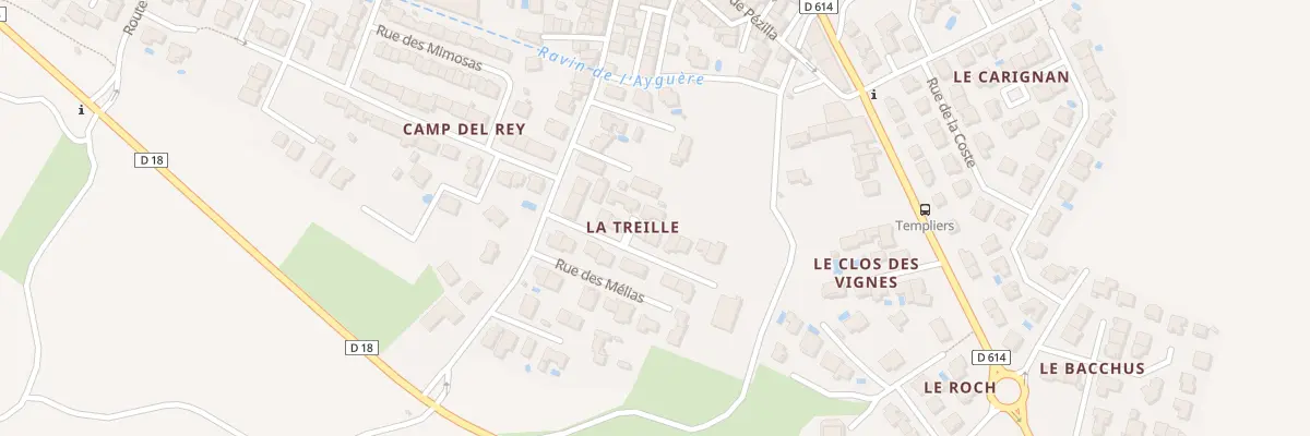 Plan du 7 All de la Treille à Baixas