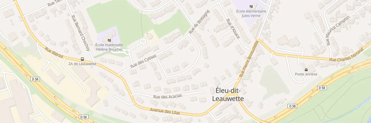 Plan du 10 Rue des Mimosas à Éleu-dit-Leauwette