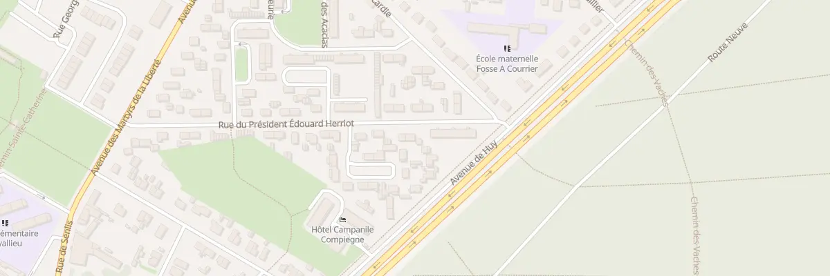 Plan du 30 Rue Pdt Edouard Herriot à Compiègne