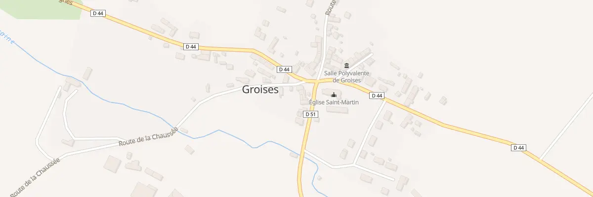 Plan du 1 Rte de la Chaussée à Groises