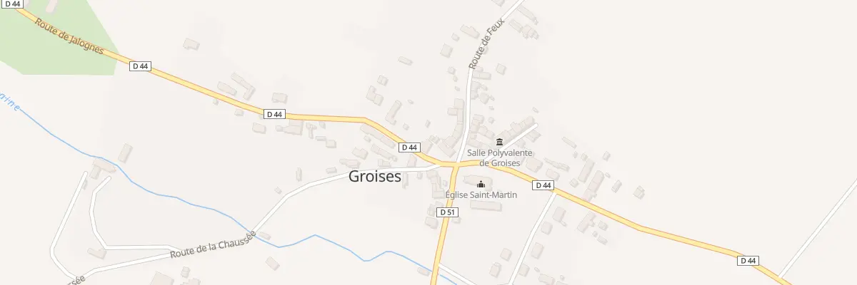 Plan du 2 Rte de Jalognes à Groises
