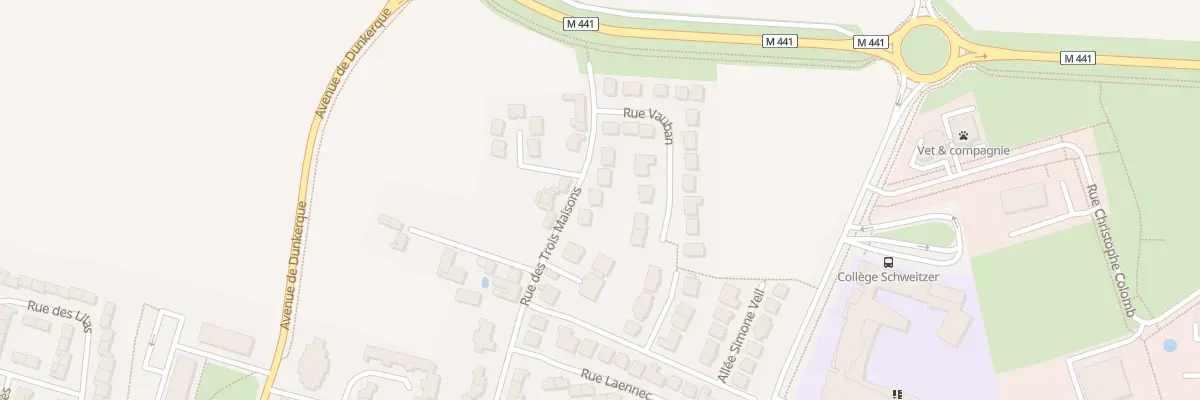 Plan du 302 Rue des Trois Maisons à La Bassée