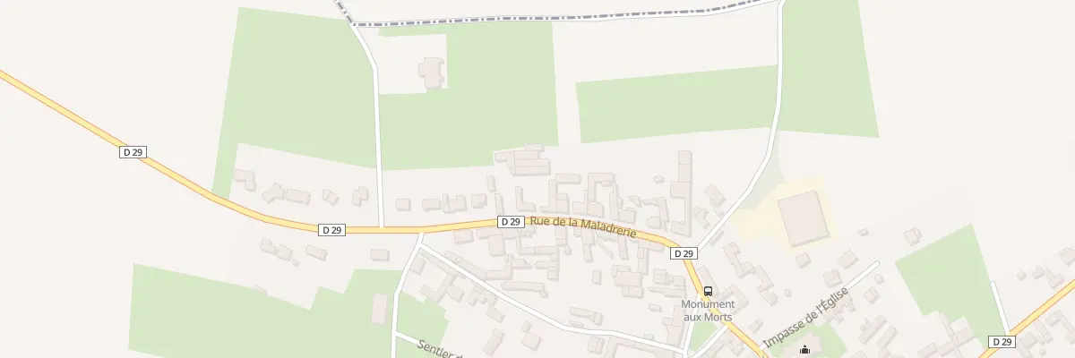 Plan du 14 Rue de la Maladrerie à Grévillers