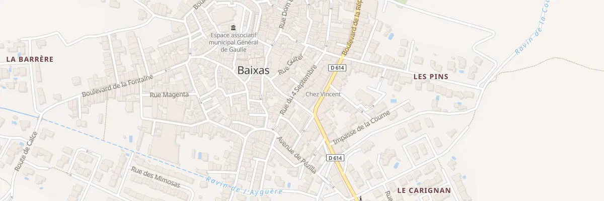 Plan du 13 Rue Mirabeau à Baixas