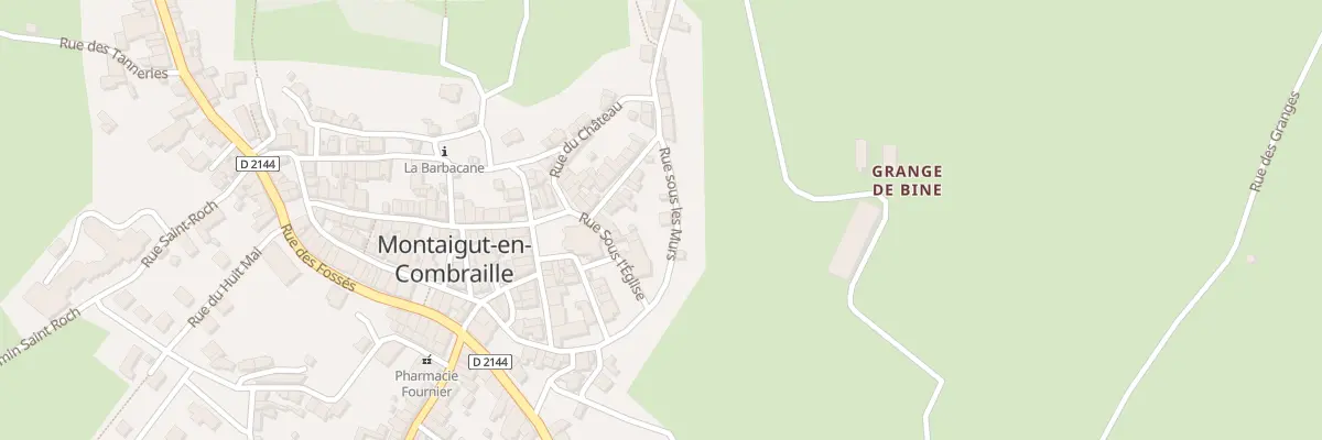 Plan du 1 Rue sous les Murs à Montaigut-en-Combraille