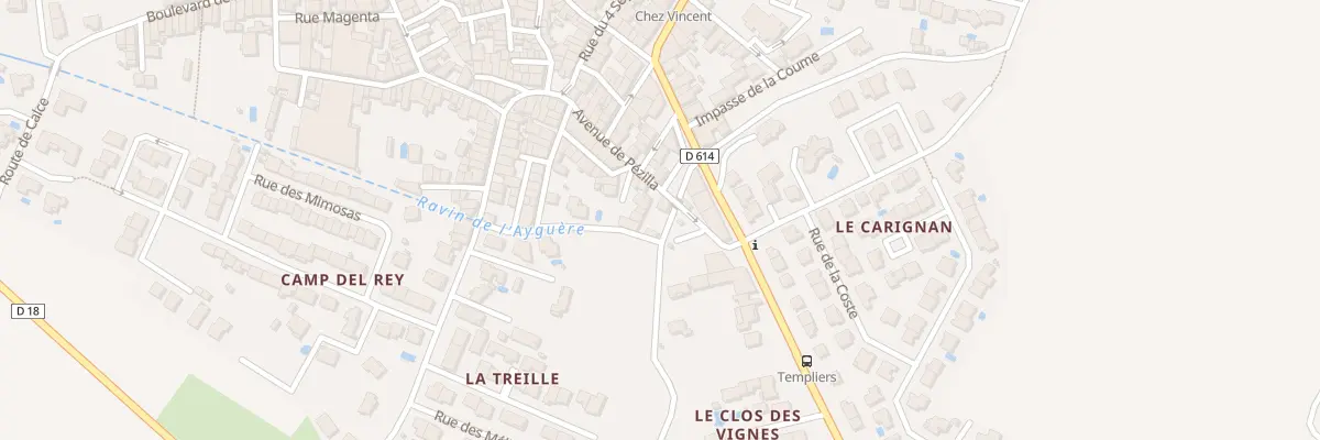 Plan du 9 Av de Pézilla à Baixas