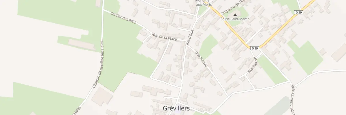 Plan du 16 Gr Grand Rue à Grévillers