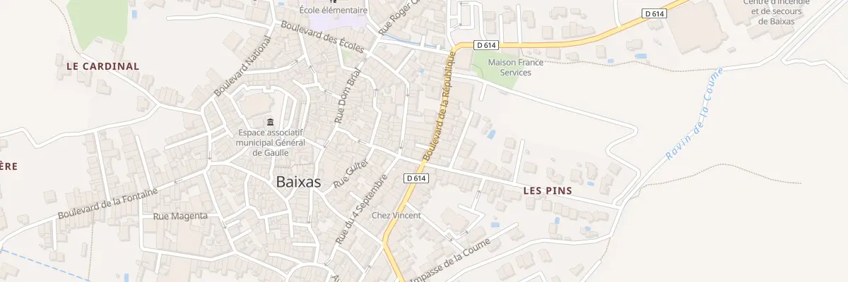 Plan du 2 Imp de la République à Baixas