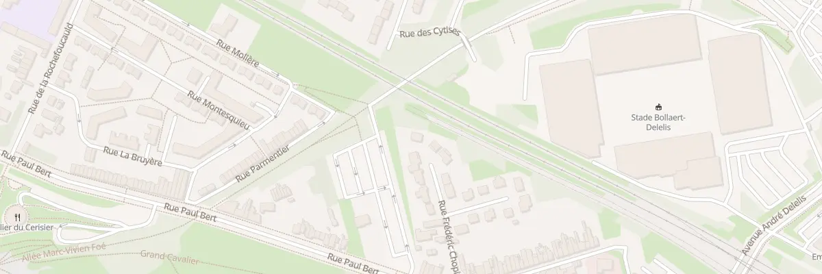 Plan du 14 Rue Frédéric Chopin à Lens