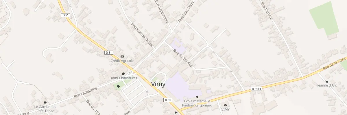 Plan du 25 Rue du Premier Mai à Vimy