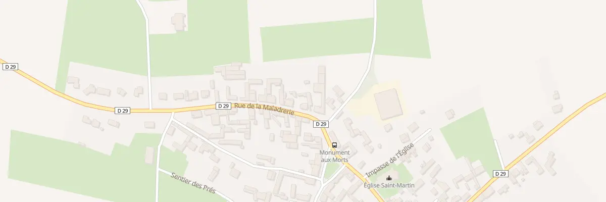 Plan du 6 Rue de la Maladrerie à Grévillers