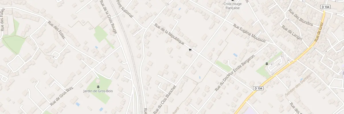 Plan du 21 Rue de la Republique Moret à Moret-Loing-et-Orvanne