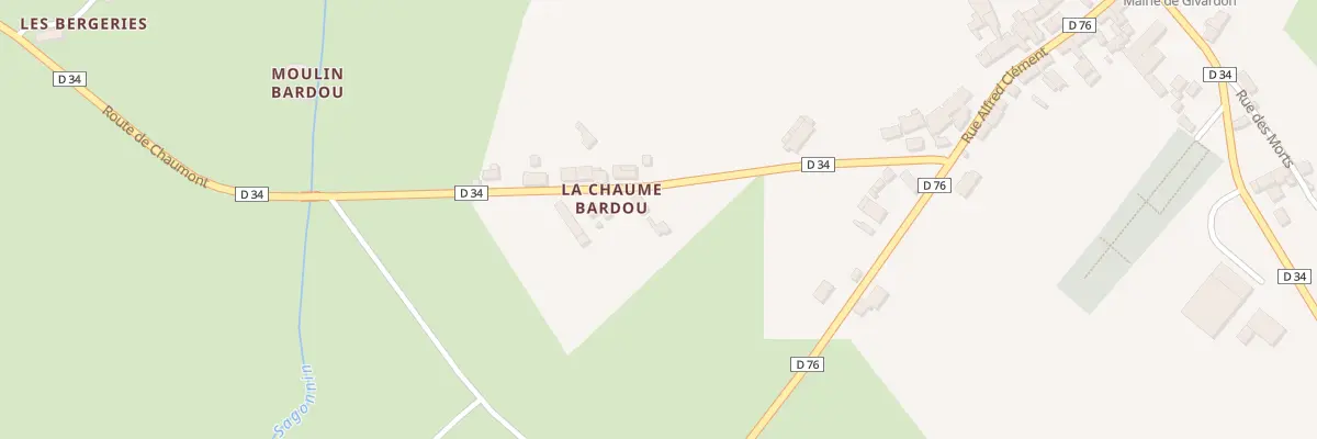 Plan du 12 Rte de Chaumont à Givardon