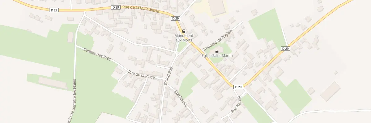 Plan du 3 Gr Grand Rue à Grévillers