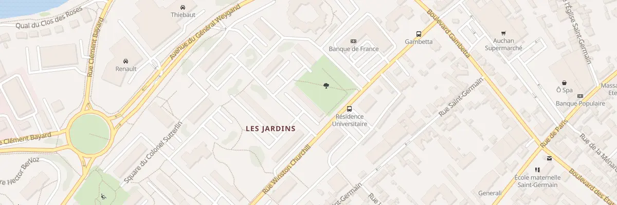 Plan du 15 Sq du Cdt Gabriel Fournaise à Compiègne