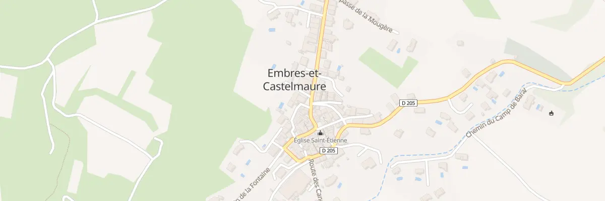 Plan du 1 Rte de Villeneuve à Embres-et-Castelmaure