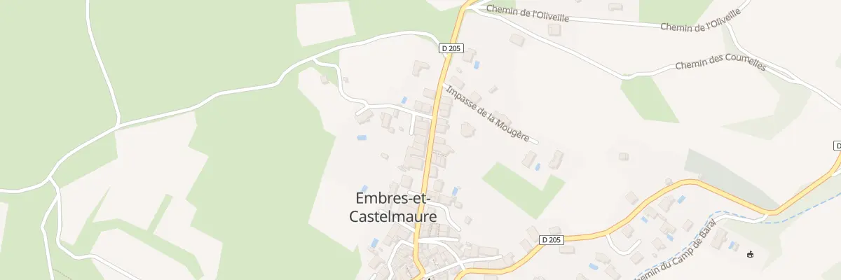 Plan du 19 Rte de Villeneuve à Embres-et-Castelmaure